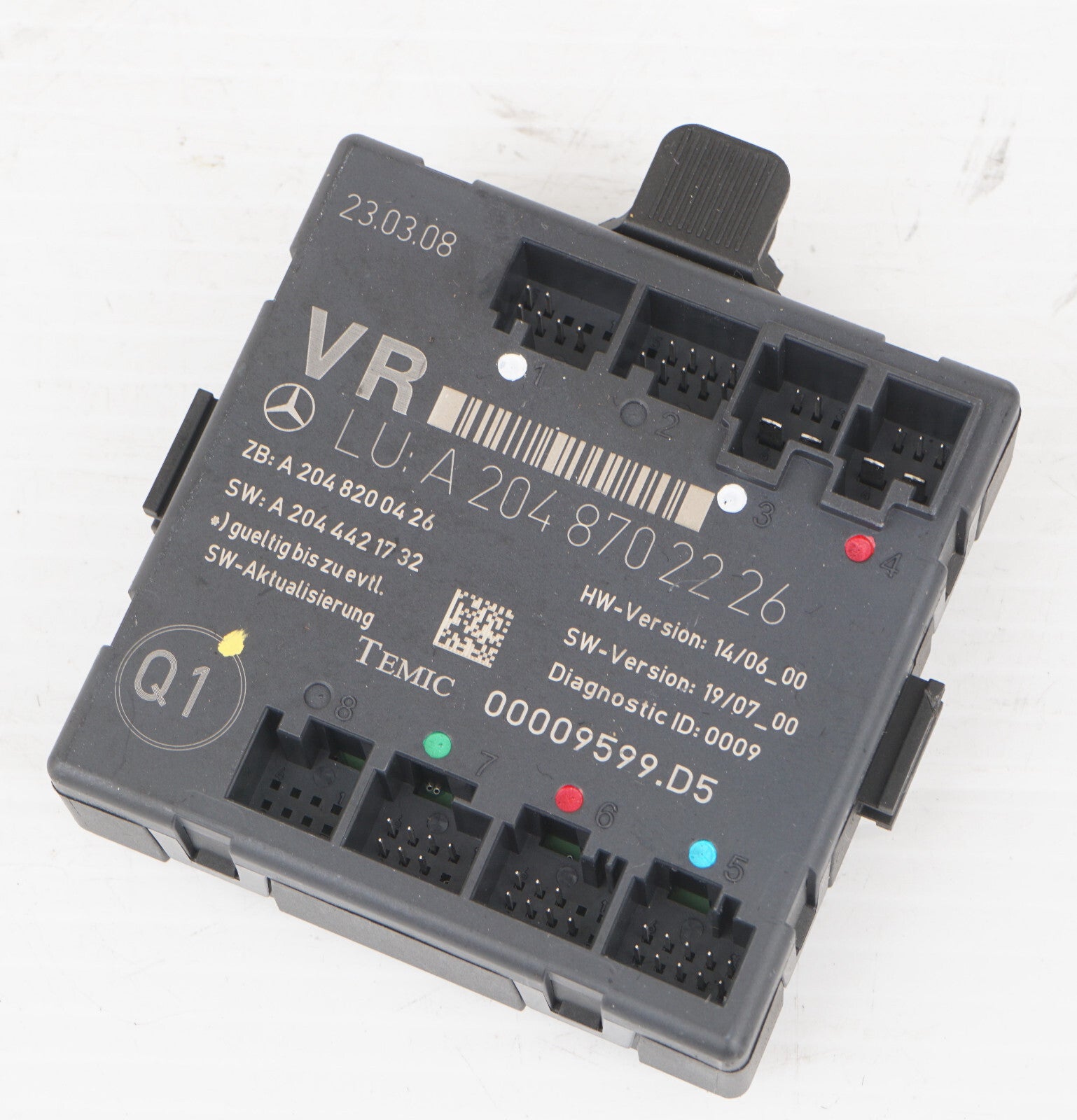 2008 - 2014 MERCEDES-BENZ C300 W204 FRONT RIGHT PASS DOOR CONTROL MODULE OEM