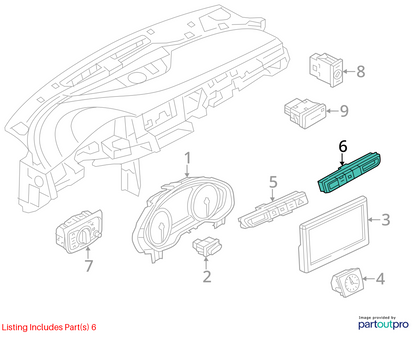 2011-2018 Audi D4 A8 A8L PDC Parking Aid Shade Control Switch Button  OEM