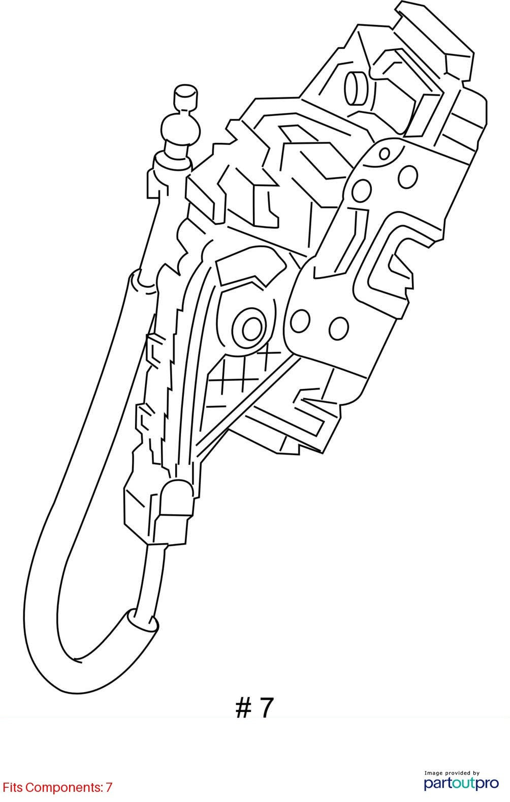 08-14 Mercedes-Benz C300 Rear Right Passenger Side Door Lock Actuator OEM