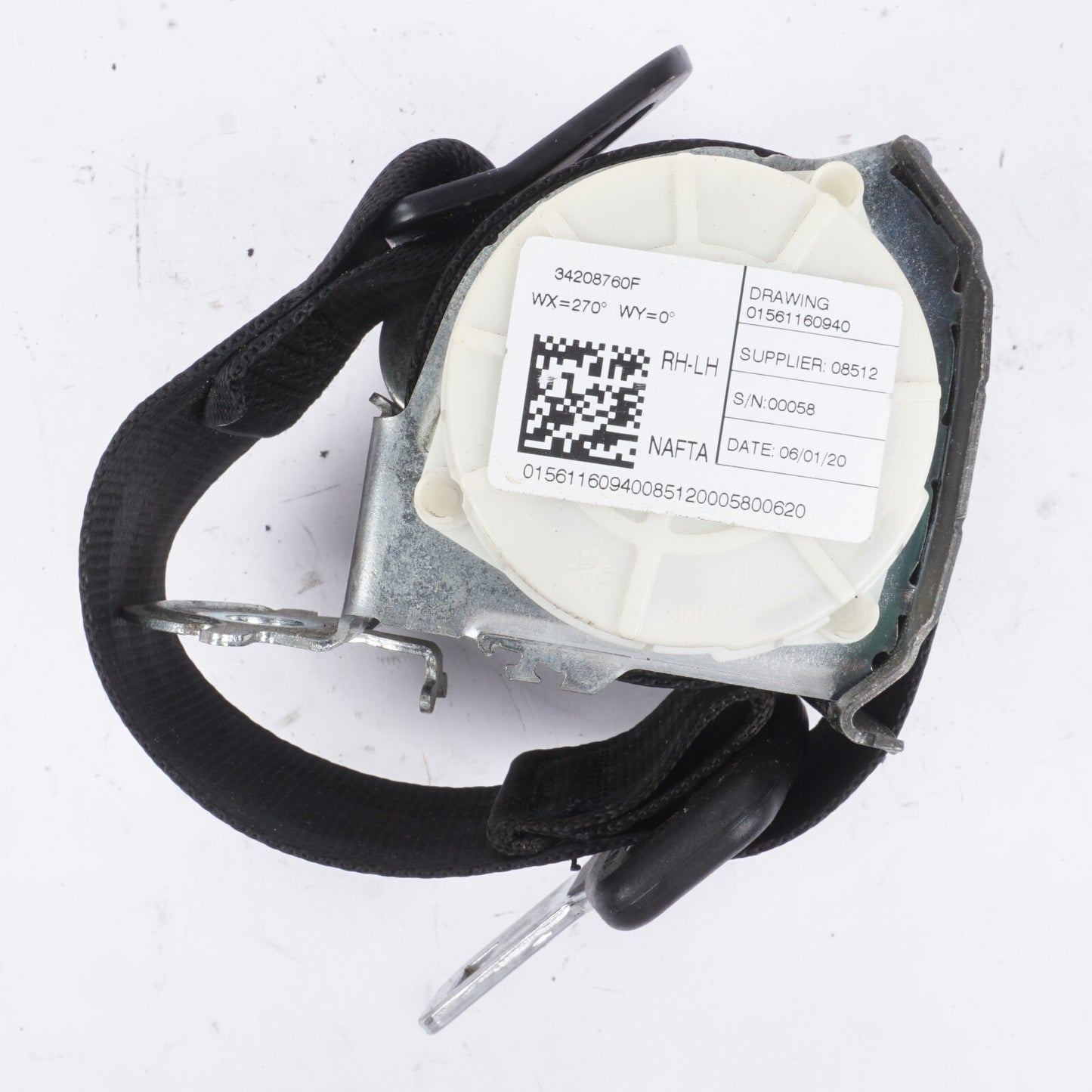2017 - 2021 Alfa Romeo Giulia Rear Right And Left Passenger Seat Belt OEM