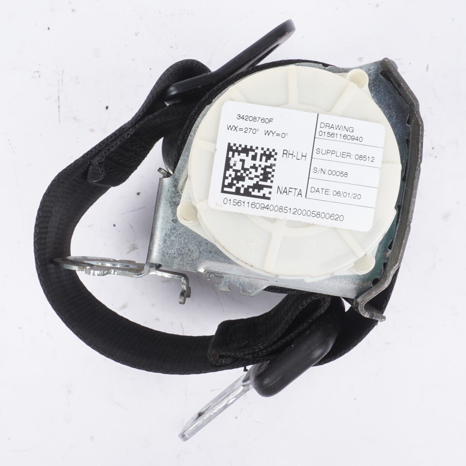 2017 - 2021 Alfa Romeo Giulia Rear Right And Left Passenger Seat Belt OEM