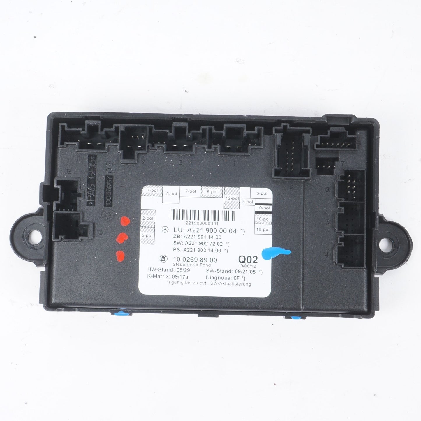 07-13 Mercedes W221 S550 S63 AMG Rear Right or Left Side Door Control Module OEM