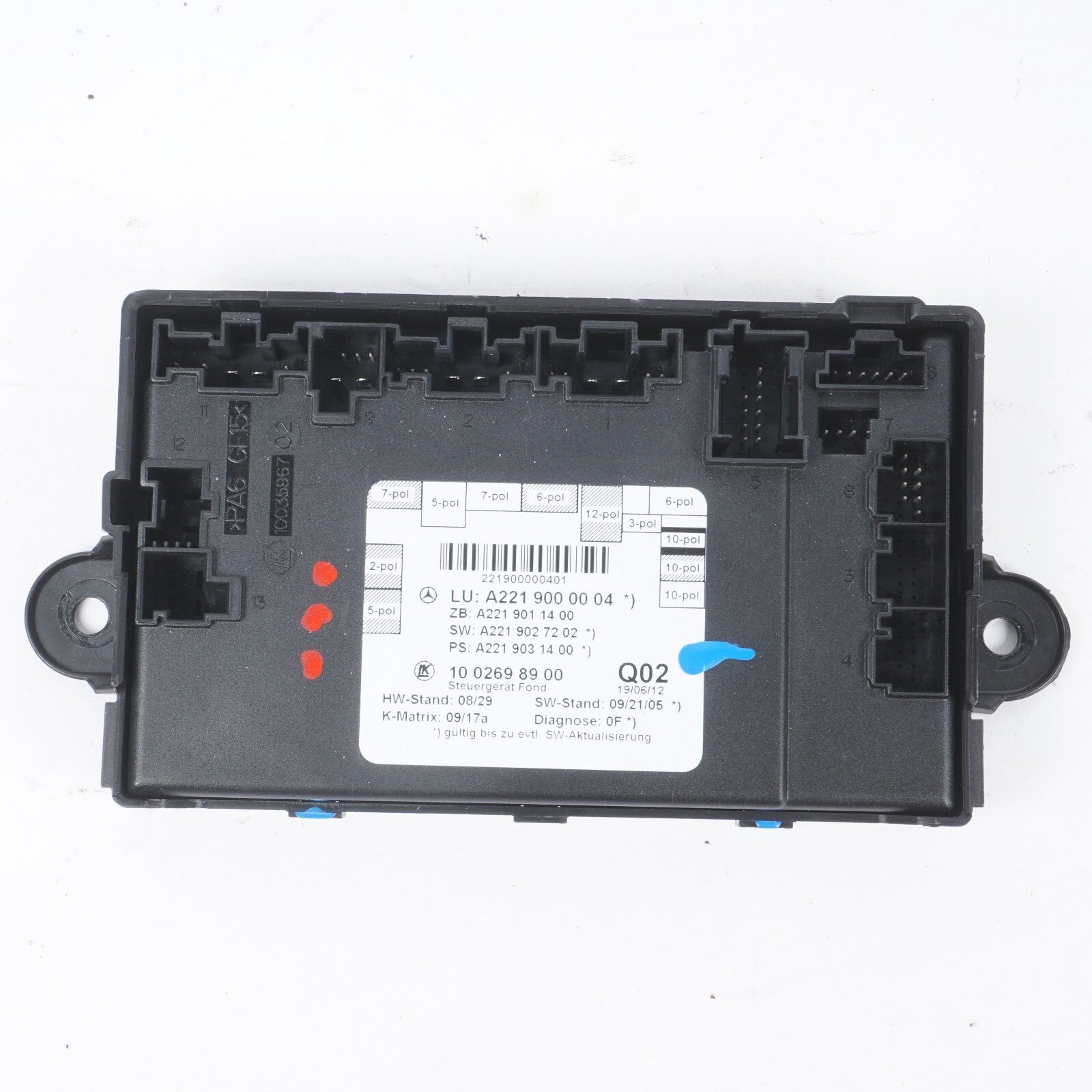 07-13 Mercedes W221 S550 S63 AMG Rear Right or Left Side Door Control Module OEM
