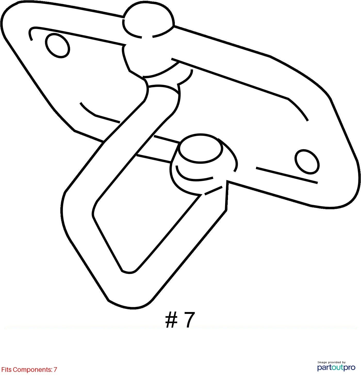 2012-2019 Volkswagen Passat Upper Hood Release Latch Handle 1K8823186D OEM