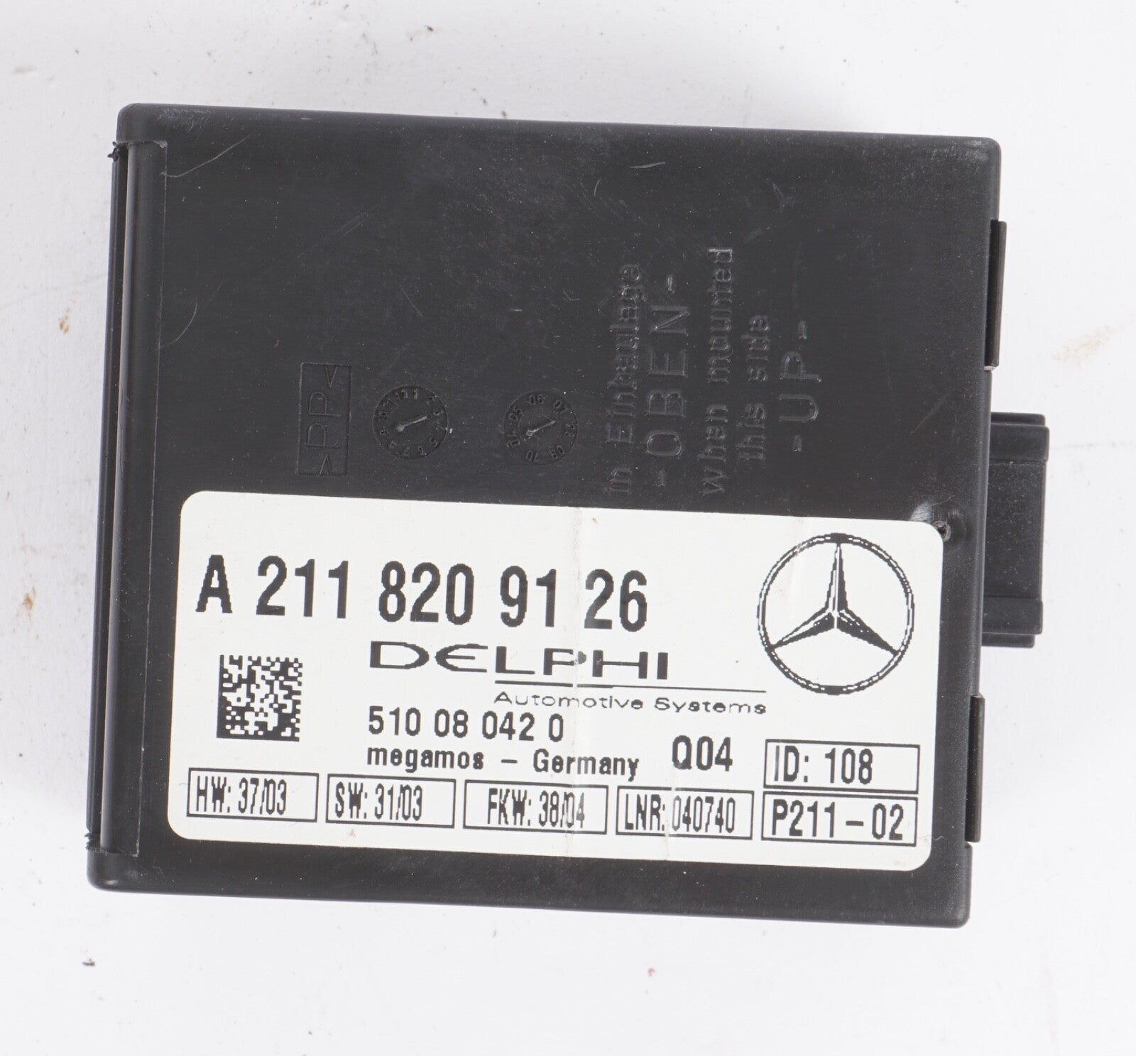 Mercedes R230 SL500 S430 E320 Anti Theft Alarm Module 2118209126 OEM