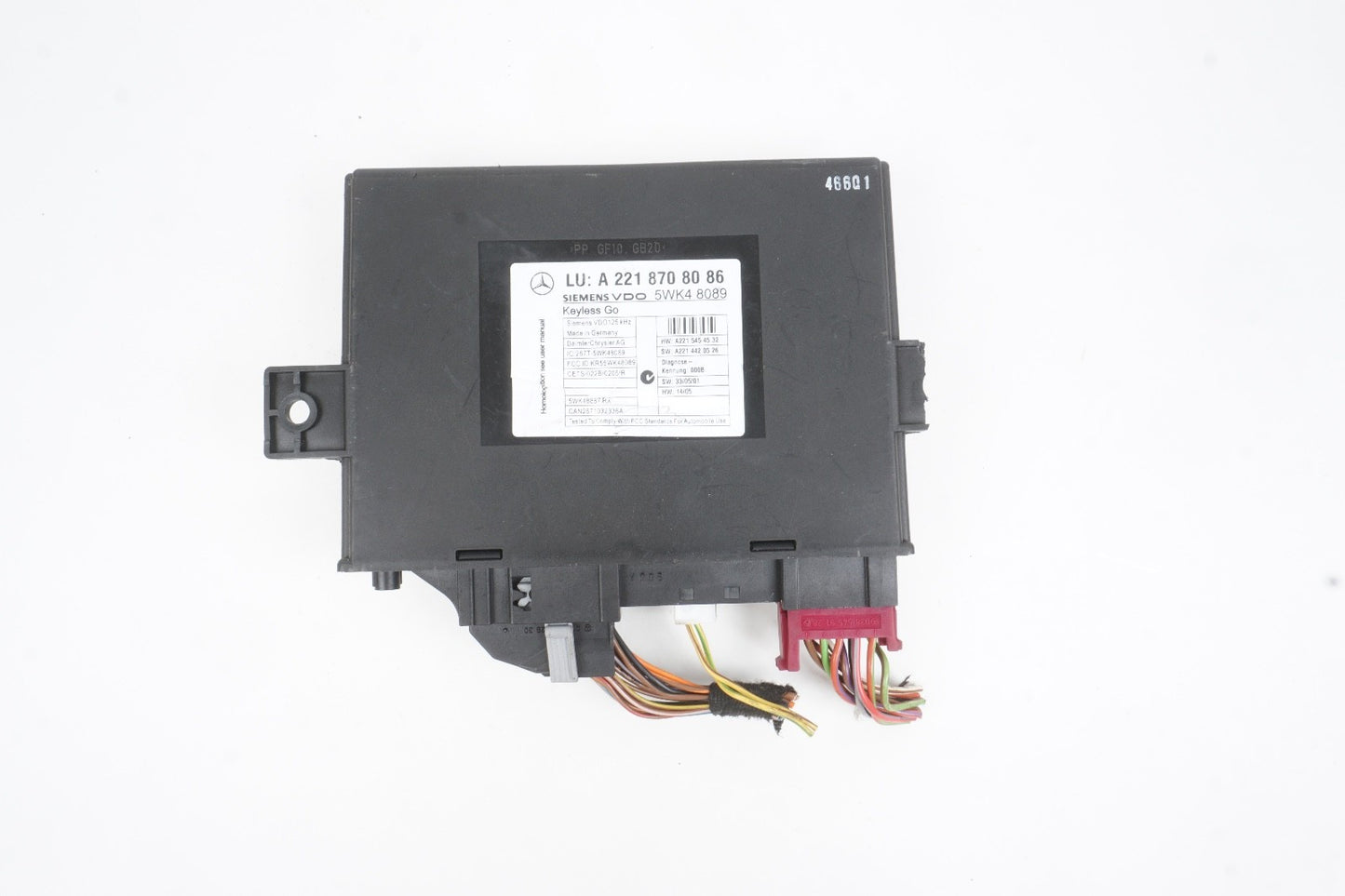 07-10 Mercedes W221 S600 CL550 S400 Keyless Go Control Module 2218708086 OEM