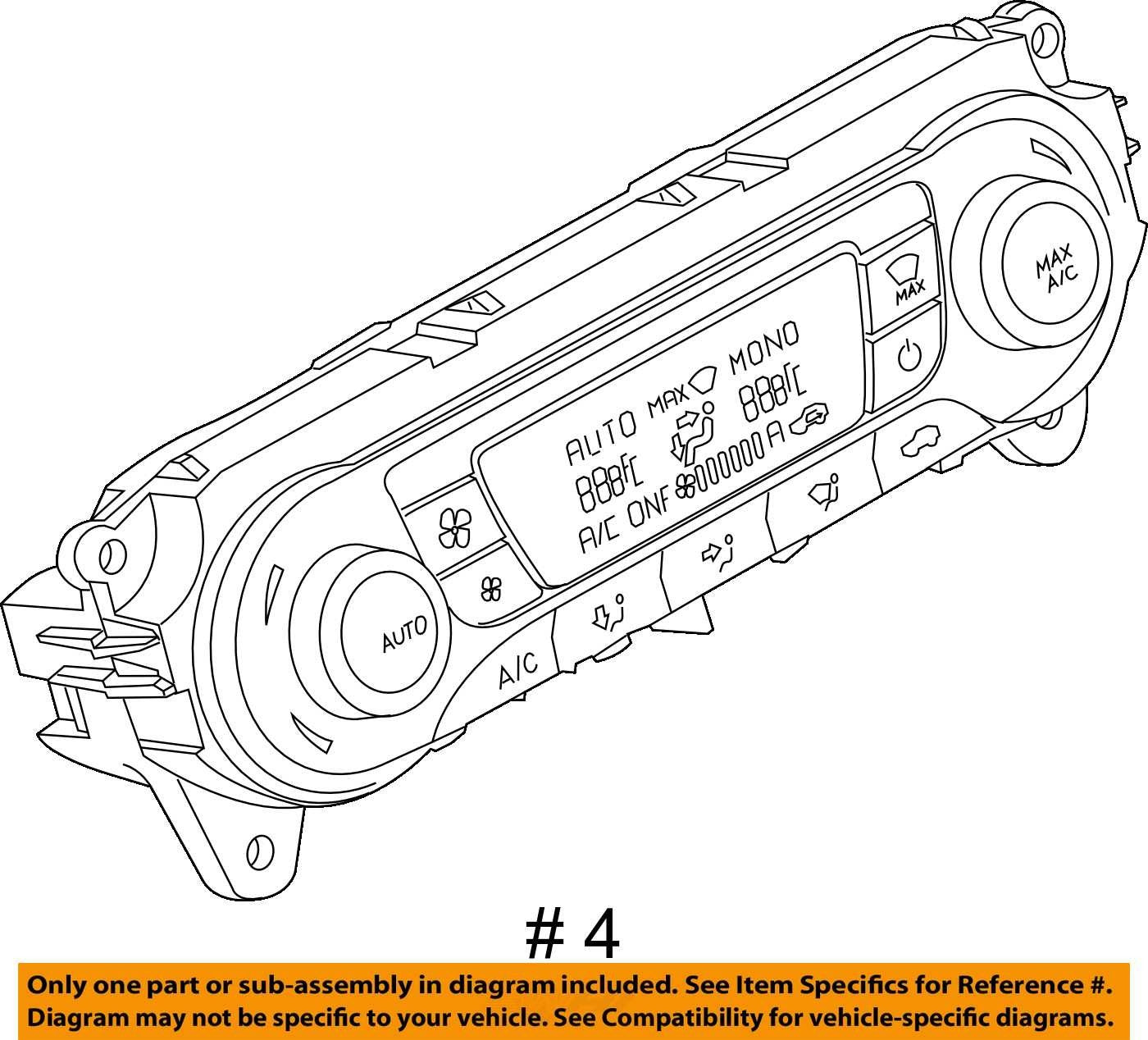 2015-2018 Ford Focus Ac Heater Climate Control Temperature