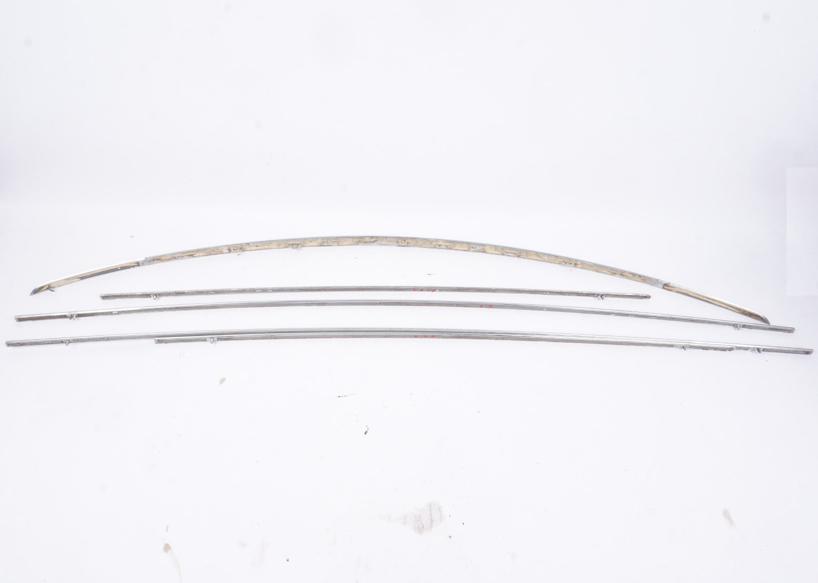 07 - 13 MERCEDES S550 FRONT REAR LEFT RIGHT DOOR CHROME MOLDING TRUNK LID SET