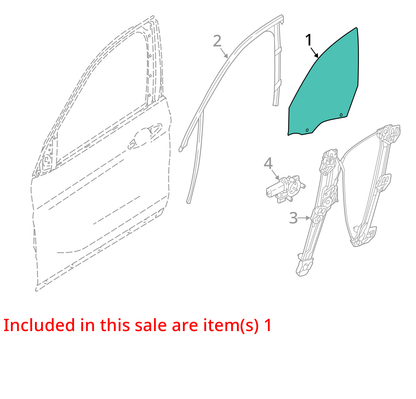 2018 - 2022 BMW X2 Driver Left Side Front Door Window Glass