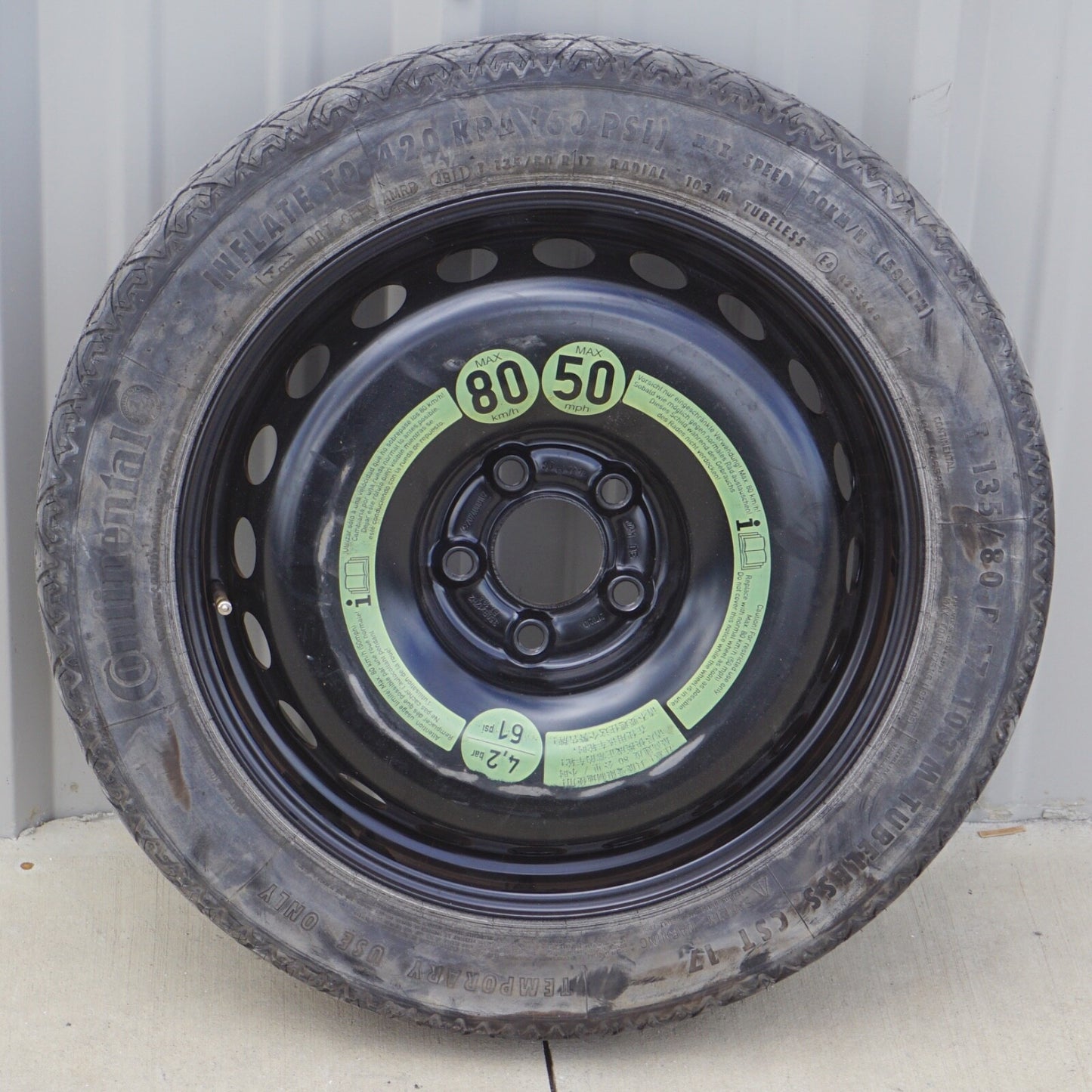 10-16 Mercedes E350 E550 E400 Spare Tire T135/80R17  A2074000102 OEM