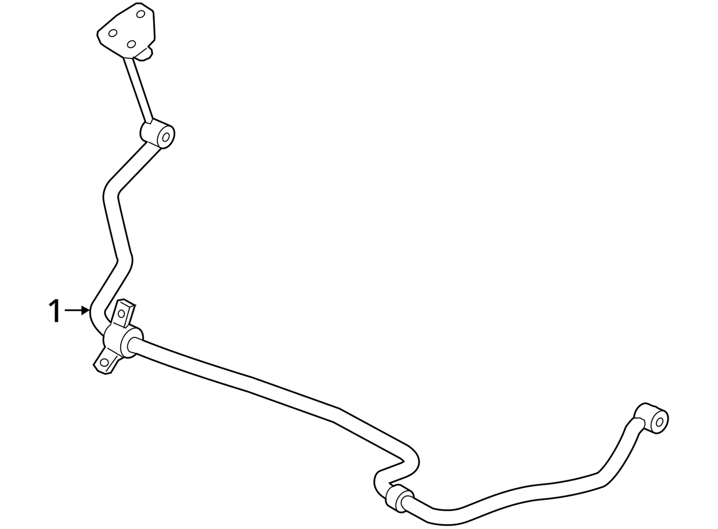 2017 - 2024 NISSAN TITAN REAR STABILIZER SWAY BAR W/ LINK OEM