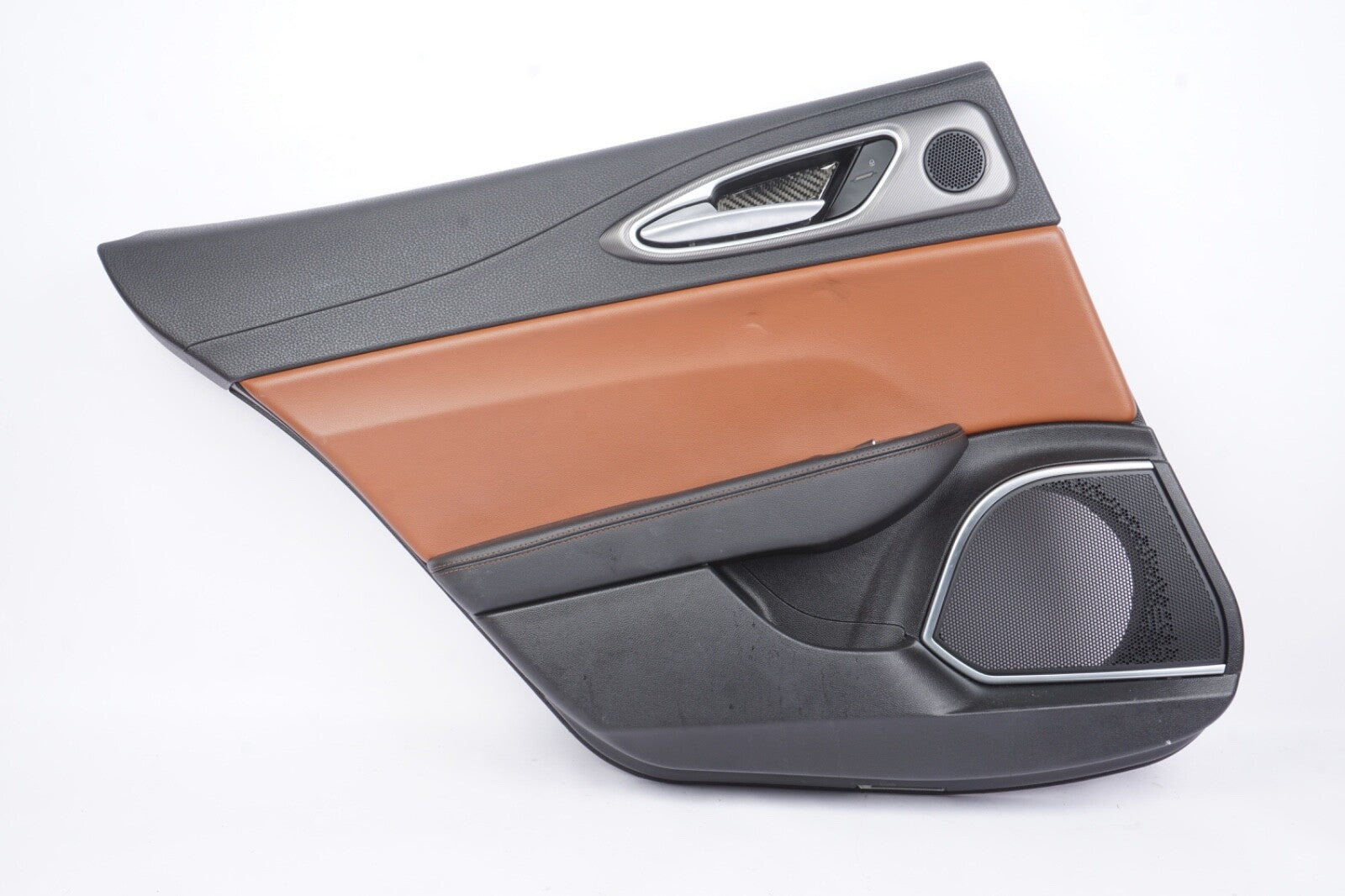 17-22 ALFA ROMEO GIULIA LEFT DRIVER SIDE REAR INTERIOR DOOR PANEL BLACK BROWN