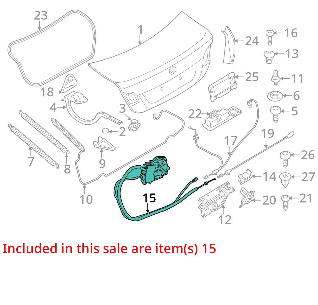 11-16 BMW 528i 535i 550i M5 F10 Power Trunk Lock Latch Soft Close Actuator TEST