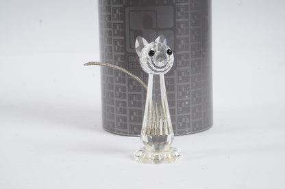 Vintage Swarovski Silver Crystal Cat (Art.7634NR070000) Figurine - Austria 