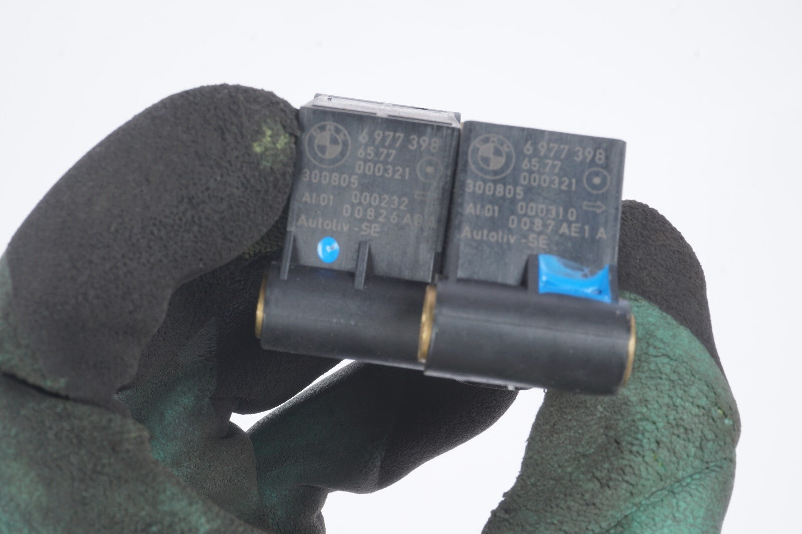 04-10 BMW E64 650i 645Ci B-Pillar Sensor 6977398 2 Pcs OEM