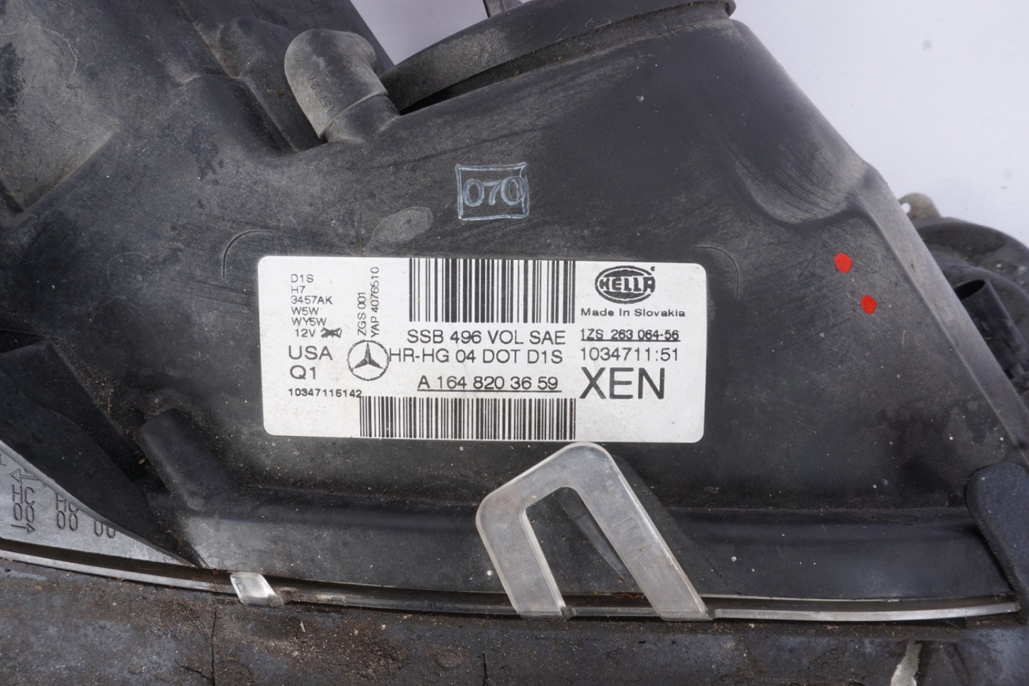 09-11 Mercedes W164 ML63 AMG ML550 Right Passenger Headlight Lamp Bi-Xenon OEM