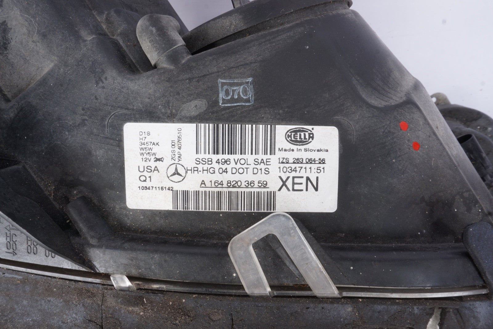 09-11 Mercedes W164 ML63 AMG ML550 Right Passenger Headlight Lamp Bi-Xenon OEM