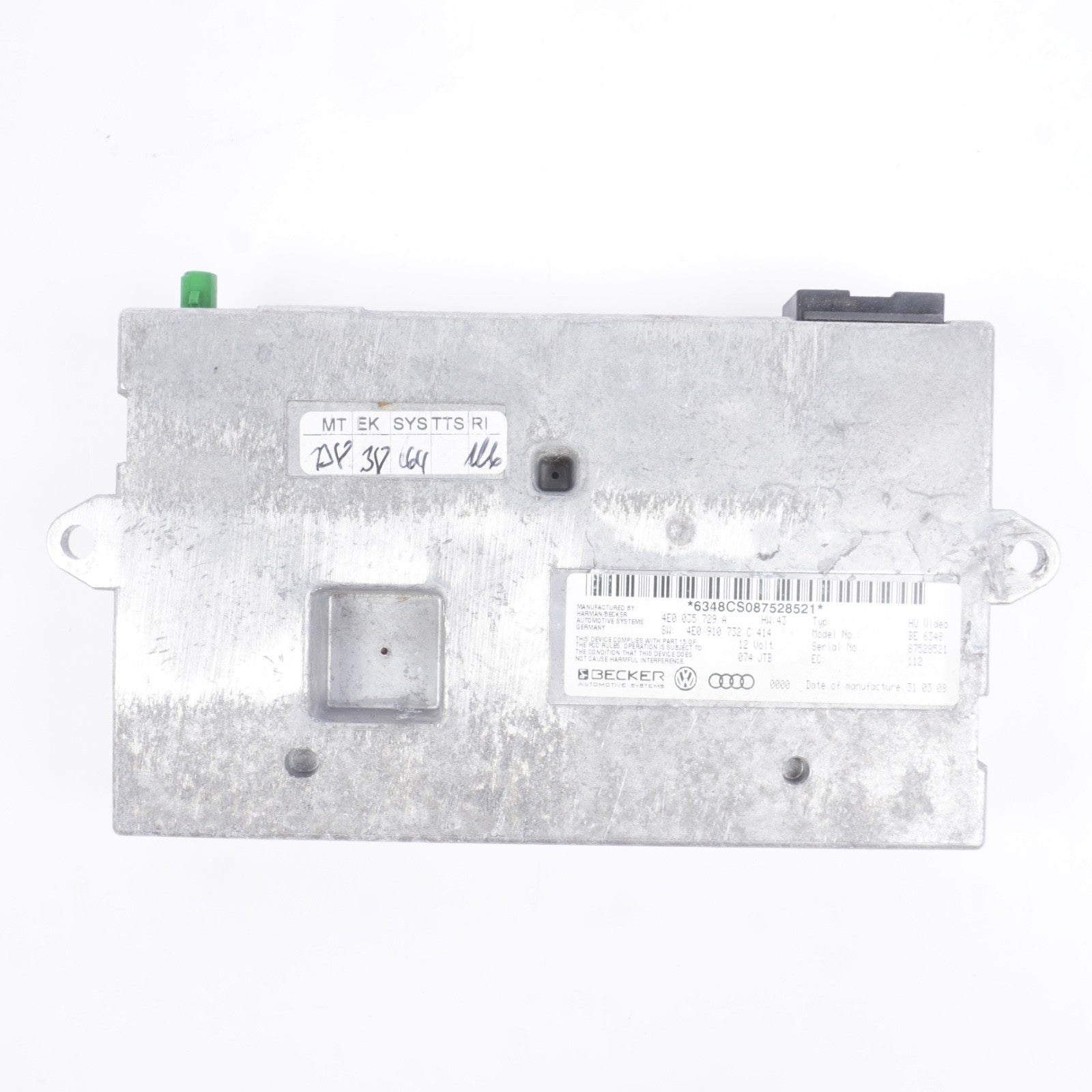 2007 - 2009 AUDI A8 A8L INTERFACE CONTROL MODULE 4E0035729A OEM