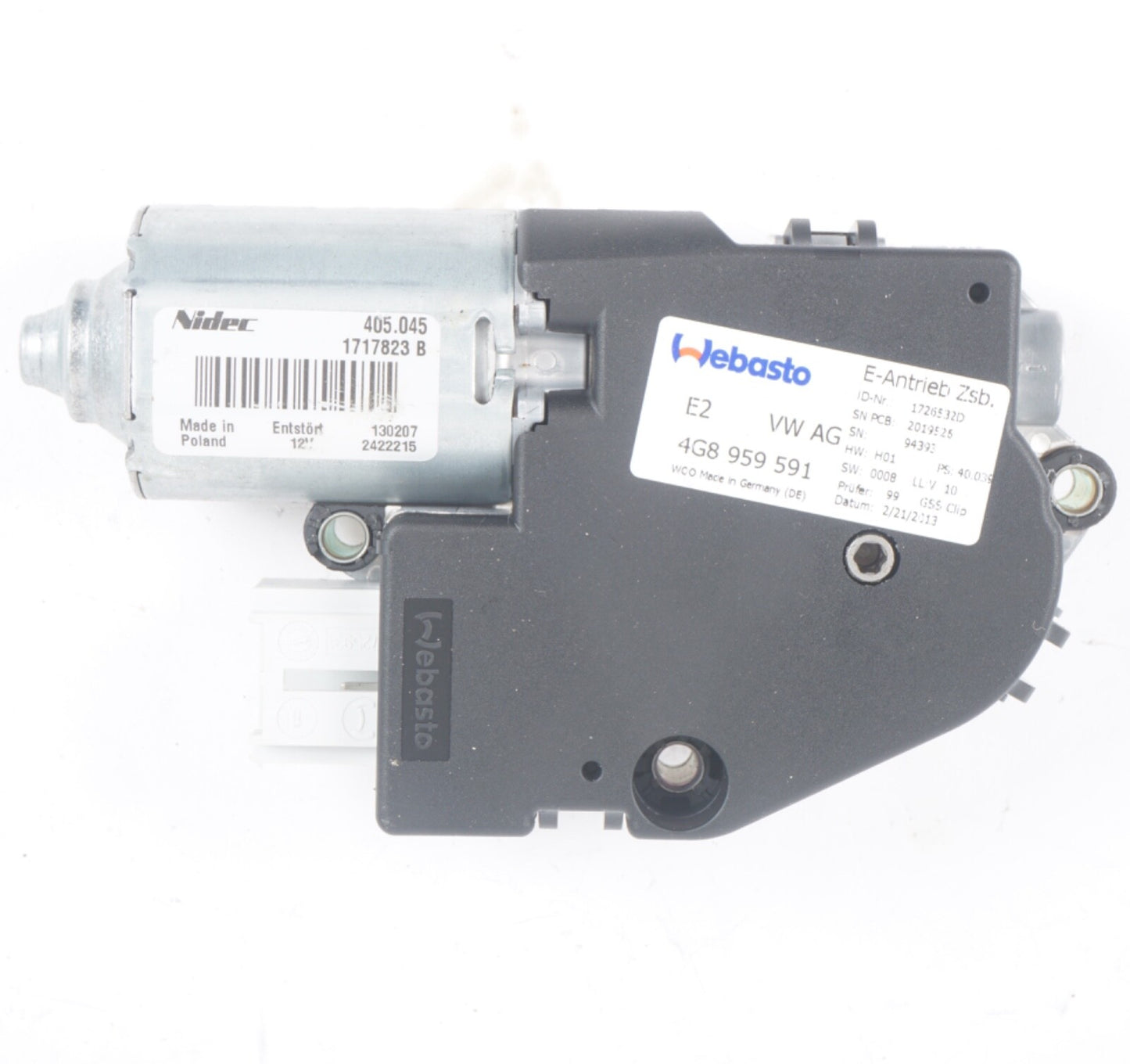 2014-2018 PORSCHE CAYENNE OEM SUNROOF GLASS WINDOW MOTOR 4G8959591