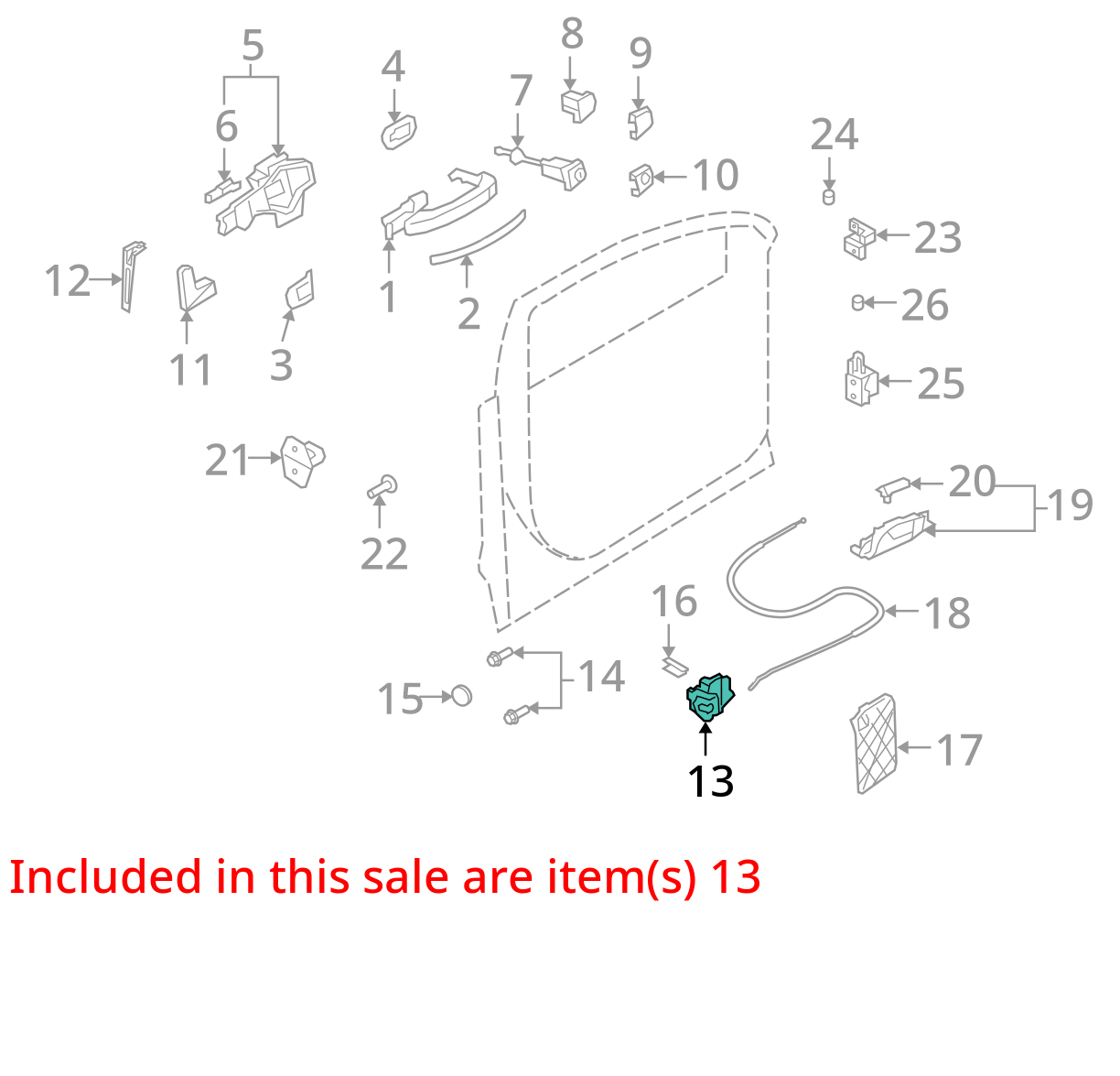 2007-2009 AUDI Q7 FRONT RIGHT PASSENGER DOOR LOCK LATCH ACTUATOR 3C1837016B OEM
