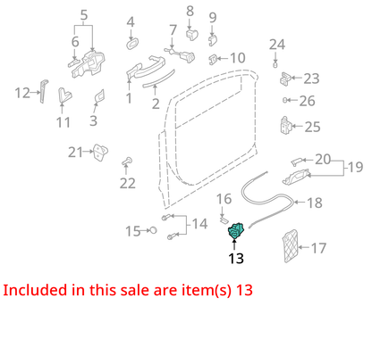 2007-2009 AUDI Q7 FRONT RIGHT PASSENGER DOOR LOCK LATCH ACTUATOR 3C1837016B OEM