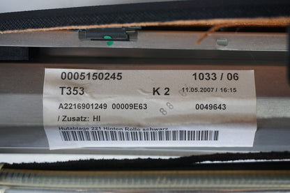 07 - 13 Mercedes W221 S550 S600 Rear Window Sun Shade Screen Roller Blind  OEM
