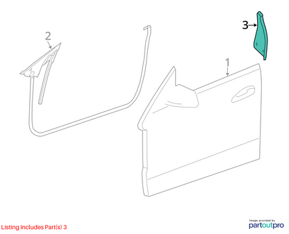 2011 - 2017 Mercedes E350 E550 Convertible Coupe LH RH Door Panel Edge Trim OEM