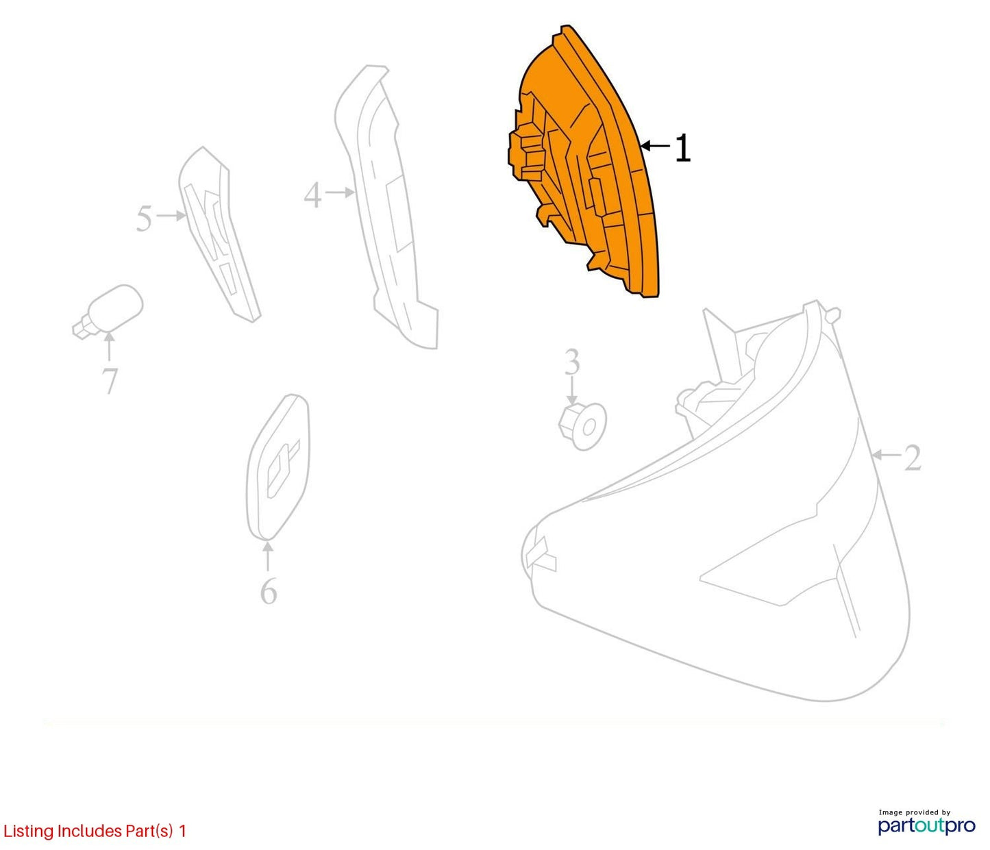 2010 - 2013 Mercedes E350 W207 Rear Left Side Inner Tail Light Lamp OEM