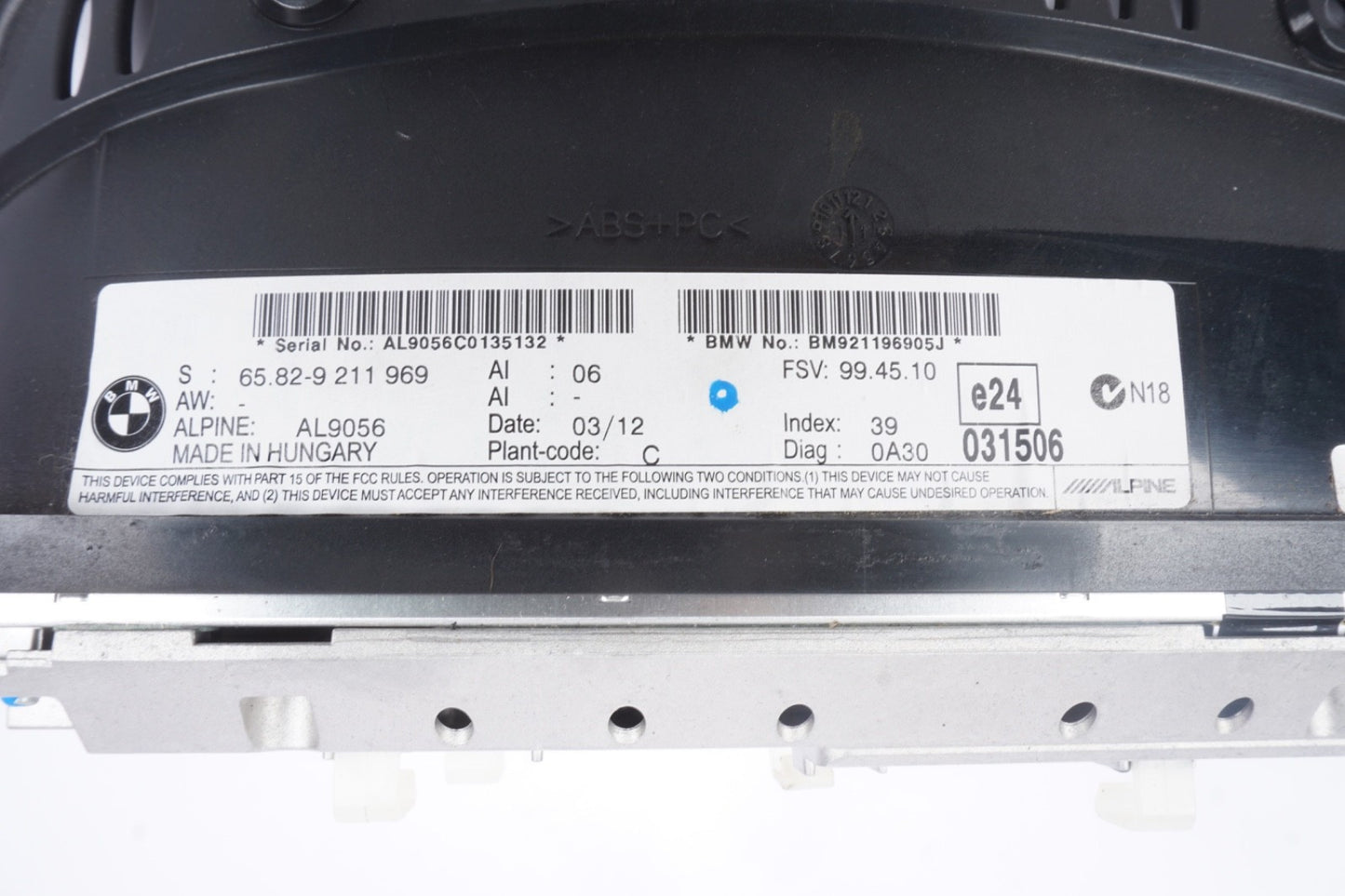 09-13 OEM BMW E92 E93 CIC Navigation Dash Information On-Board Monitor Screen