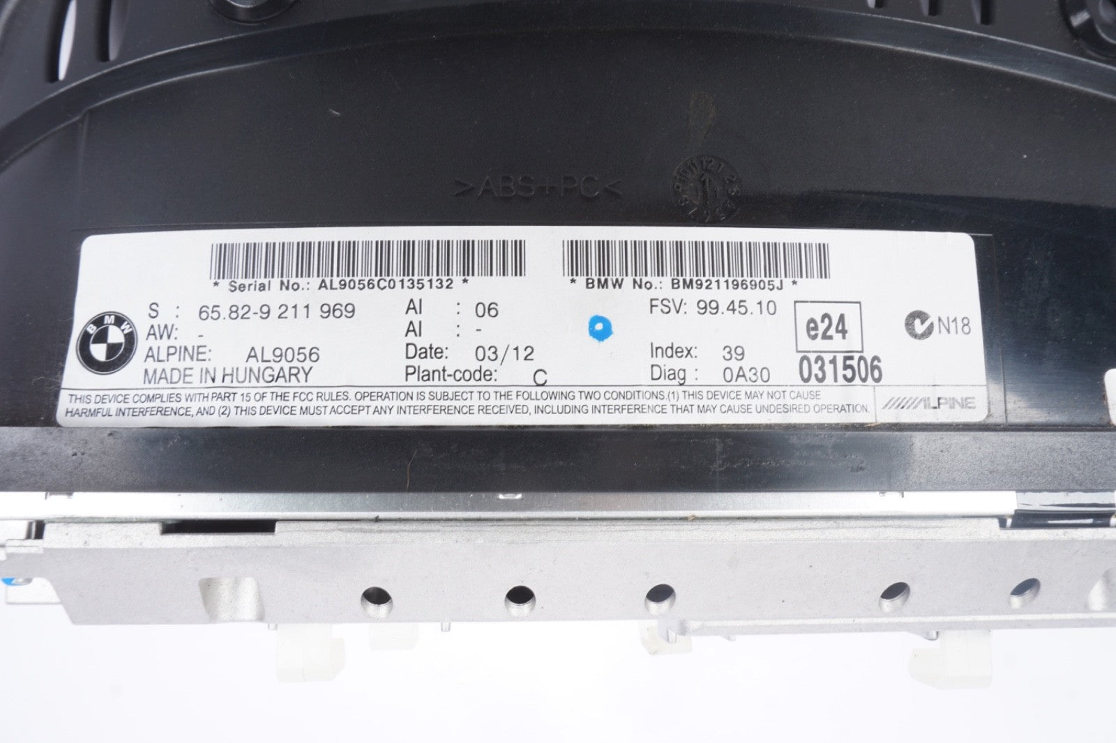 09-13 OEM BMW E92 E93 CIC Navigation Dash Information On-Board Monitor Screen