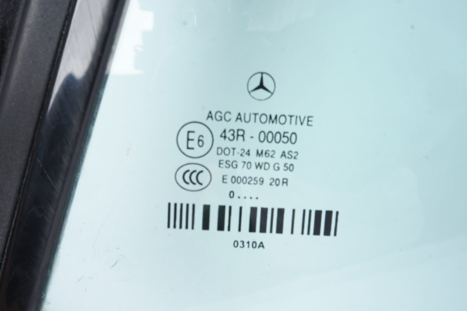 11-17 Mercedes W207 E350 Convertible Rear Left Side Quarter Window Glass OEM