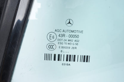 11-17 Mercedes W207 E350 Convertible Rear Left Side Quarter Window Glass OEM