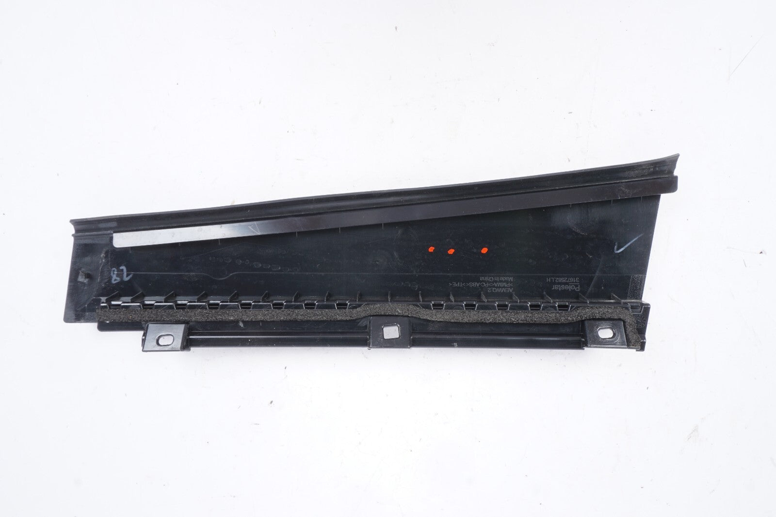 2021 - 2023 Polestar 2 Rear Right Door Window B Pillar Applique Molding OEM