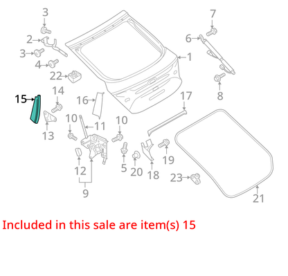 2012-2017 Audi A7 S7 RS7 Rear Right Tail Gate Support Hinge Trim Cover Side