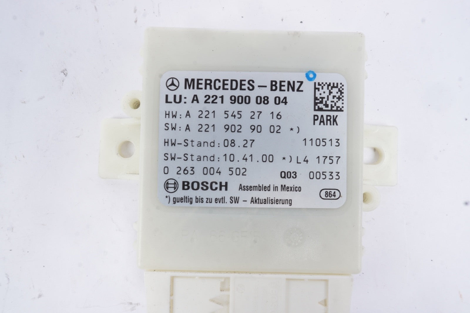 10-14 Mercedes W221 S550 CL550 Rear Parking Parktronic Control Module OEM