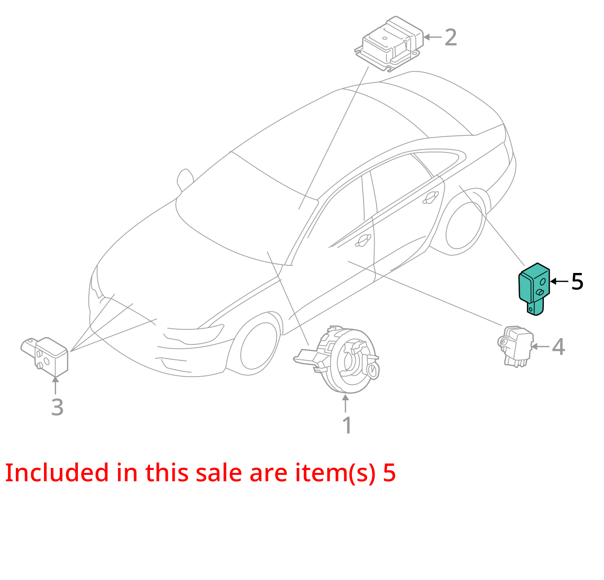 2011-2018 Audi A6 A7 Rear Impact Sensor 4H0959643 OEM Set of 2