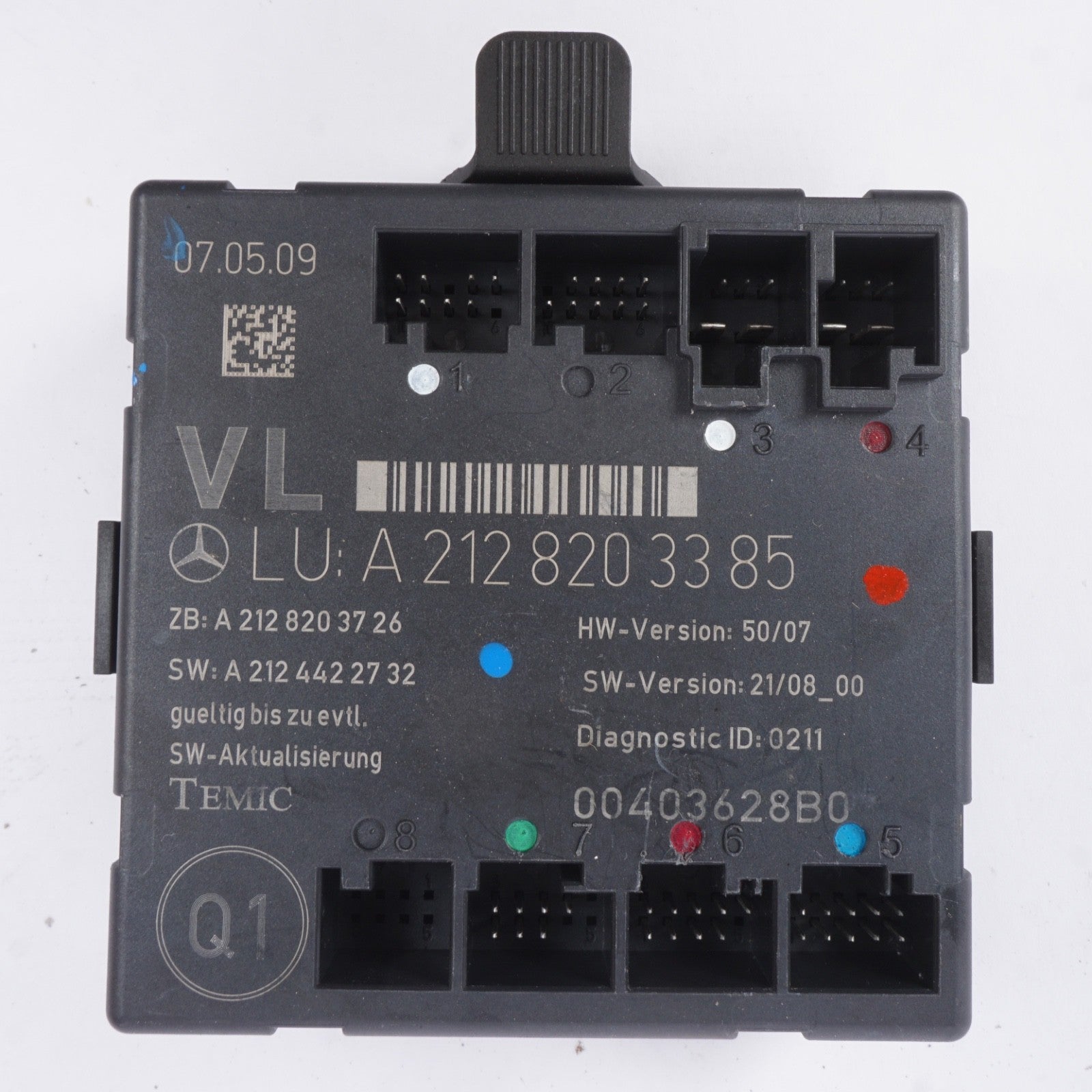 08-18 Mercedes W212 E350 SLK350 E400 Front Left Side Door Control Module OEM