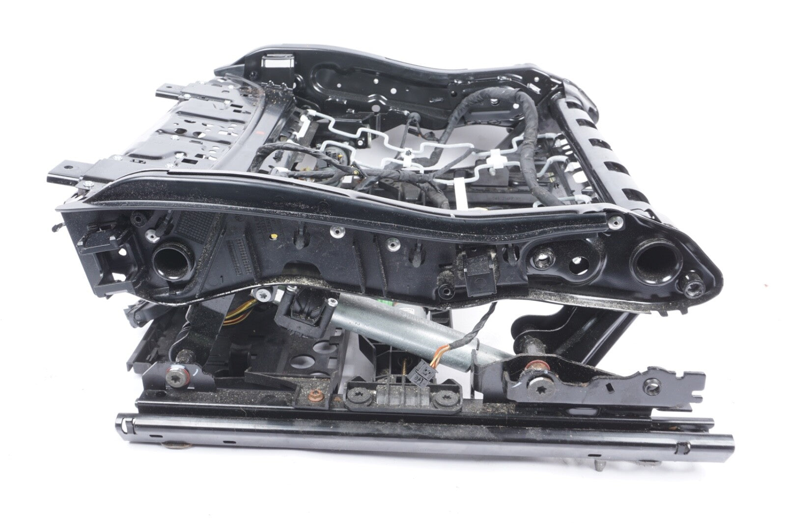 11-15 BMW F10 528i 535 550i FRONT LEFT SIDE SPORT SEAT TRACK FRAME RAIL W/MOTORS