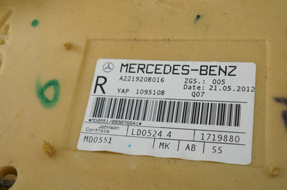 2010-2013 MERCEDES S550 W221 REAR RIGHT SEAT UPPER BACKREST CUSHION OEM