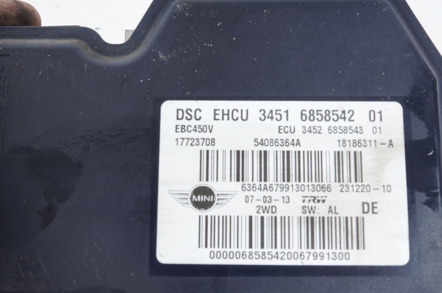 2013 MINI COOPER ABS PUMP BRAKE MODULE 3451 6858542 01 OEM 11 12 13 14 