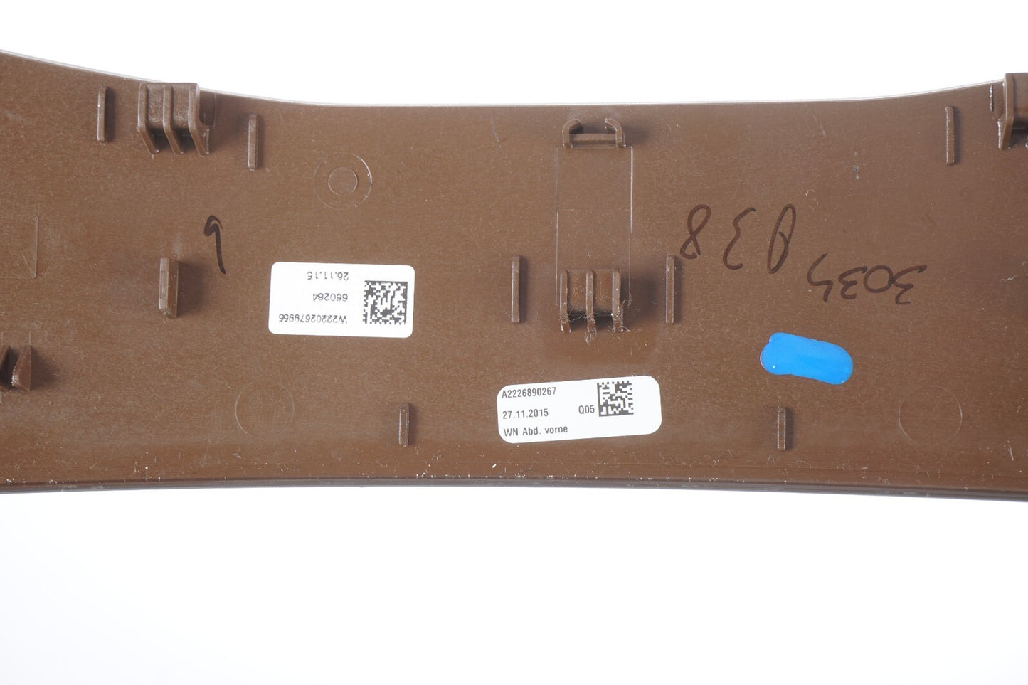 14 - 17 Mercedes S550 S600 W222 Center Console Trim Molding Wood 2226890267  OEM