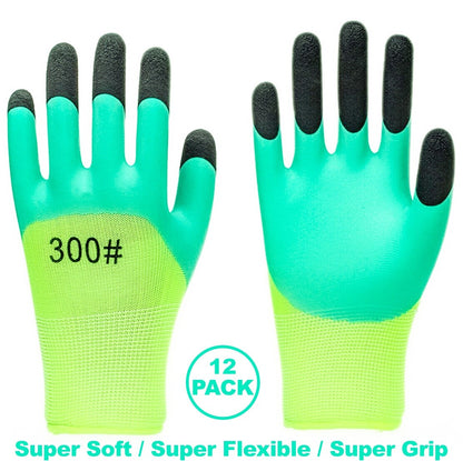 12-Pair M Medium Size Unisex Gardening Gloves Outdoor Protective Work Mechanic