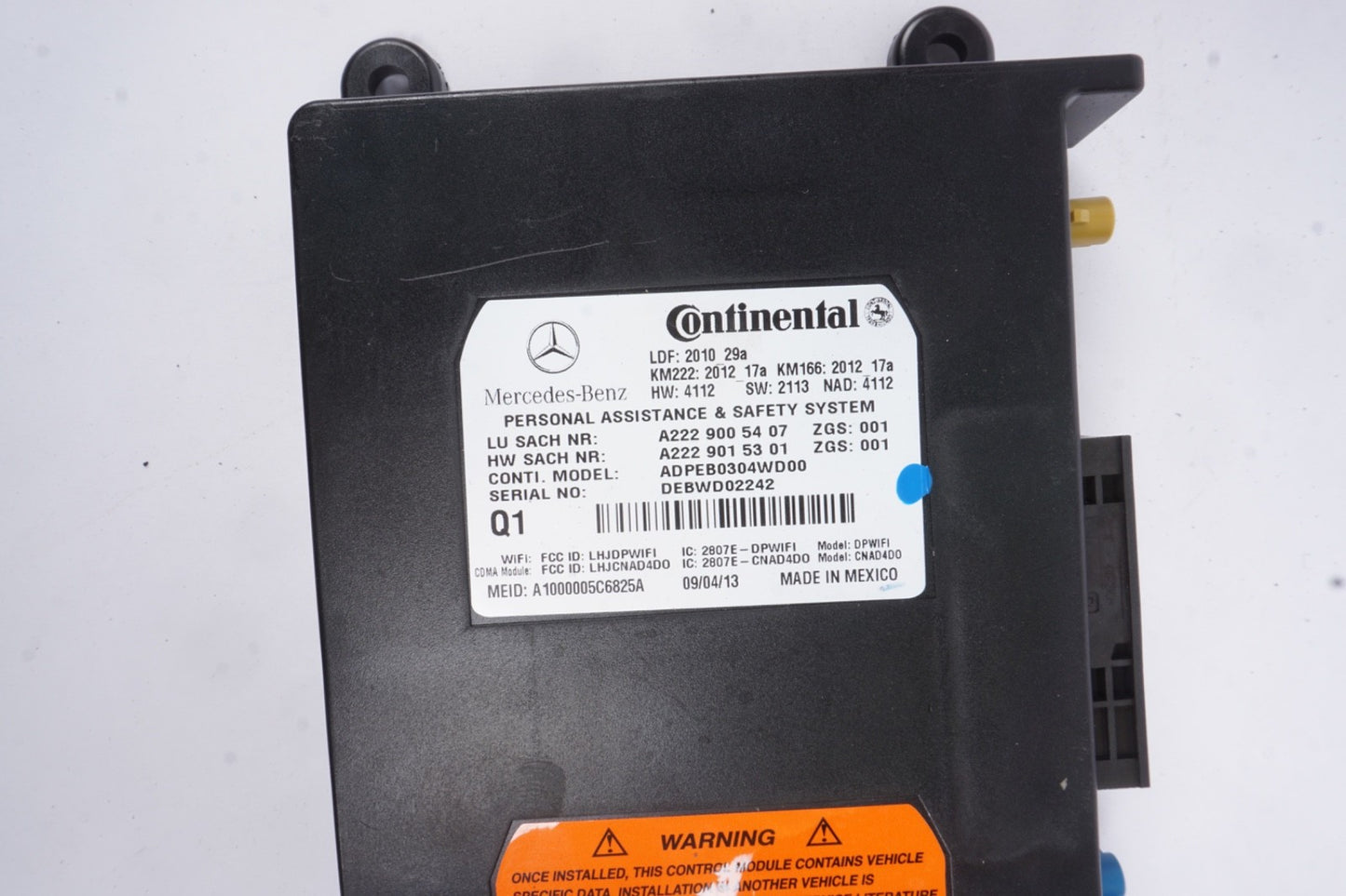 2014 - 2017 MERCEDES S550 W222 COMMUNICATION CONTROL MODULE OEM