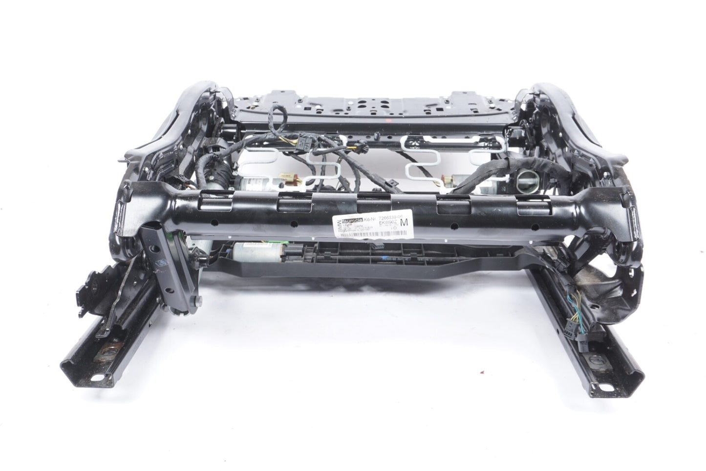 11-15 BMW F10 528i 535 550i FRONT LEFT SIDE SPORT SEAT TRACK FRAME RAIL W/MOTORS