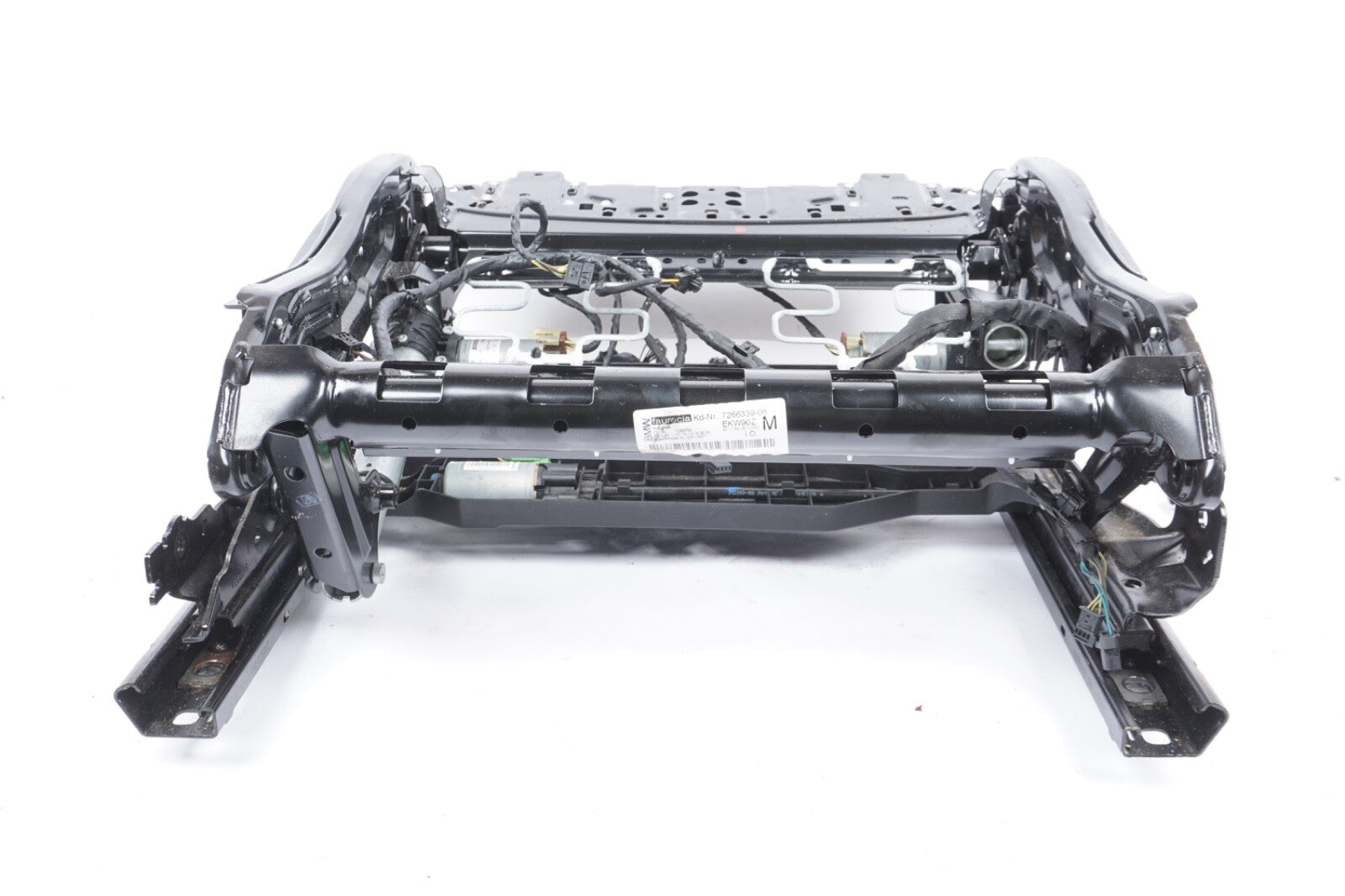 11-15 BMW F10 528i 535 550i FRONT LEFT SIDE SPORT SEAT TRACK FRAME RAIL W/MOTORS