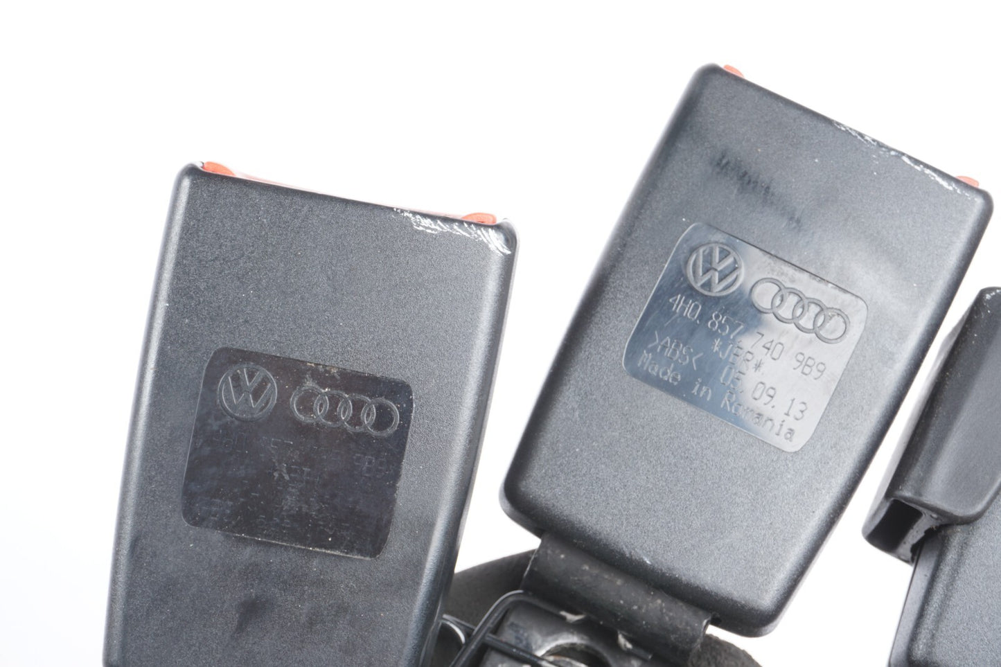 2011 - 2017 Audi A8L A8 Rear Seat Belt Buckle Latch Set Of 3 OEM