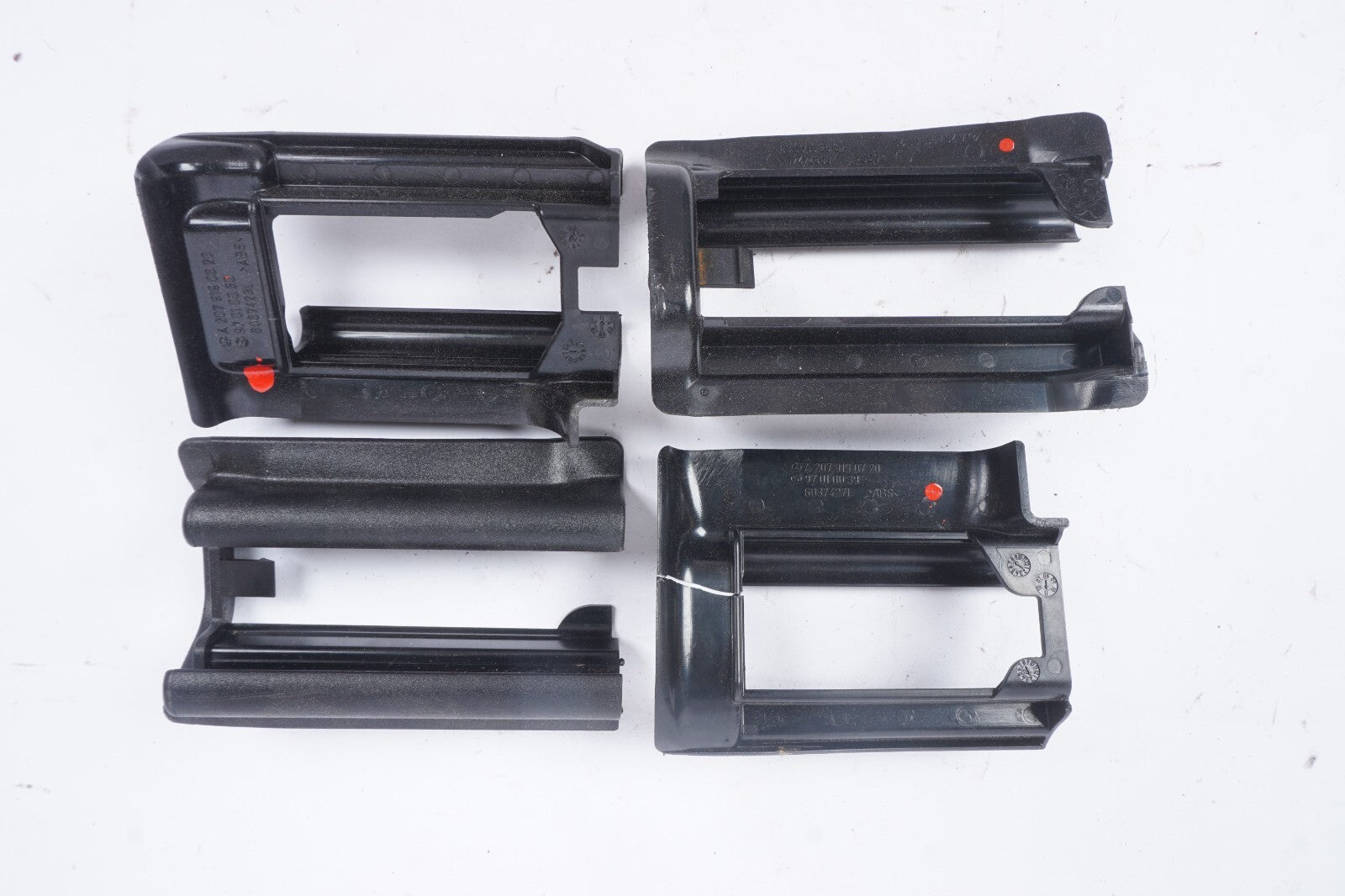 10-17 Mercedes W207 E350 Coupe Front Left Driver Seat Track Rail Cover 4Pcs OEM