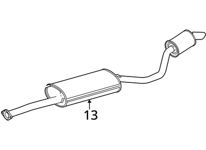 Fits 2014 2015 2016 TOYOTA HIGHLANDER 3.5L Exhaust Muffler Pipe Assy 174300P340