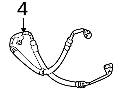 2012-2015 Mercedes-Benz C250 Power Steering High Pressure Line Hose Feed