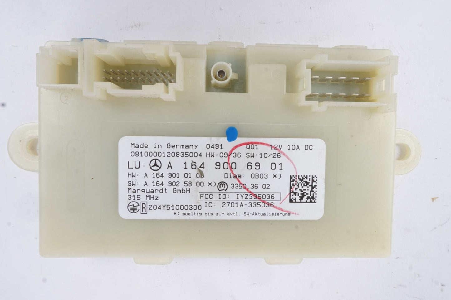 10 12 MERCEDES X164 GL450 ML350 KEYLESS IGNITION CONTROL MODULE A1649006901 OEM